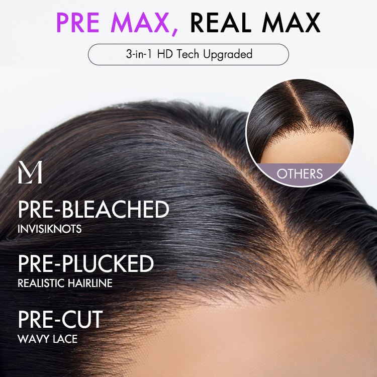 New M-Cap Wear Go Wigs 4x6 HD Lace Ready To Wear Straight Glueless Wigs Tiny Knots HD Lace Front Closure Human Hair Wig
