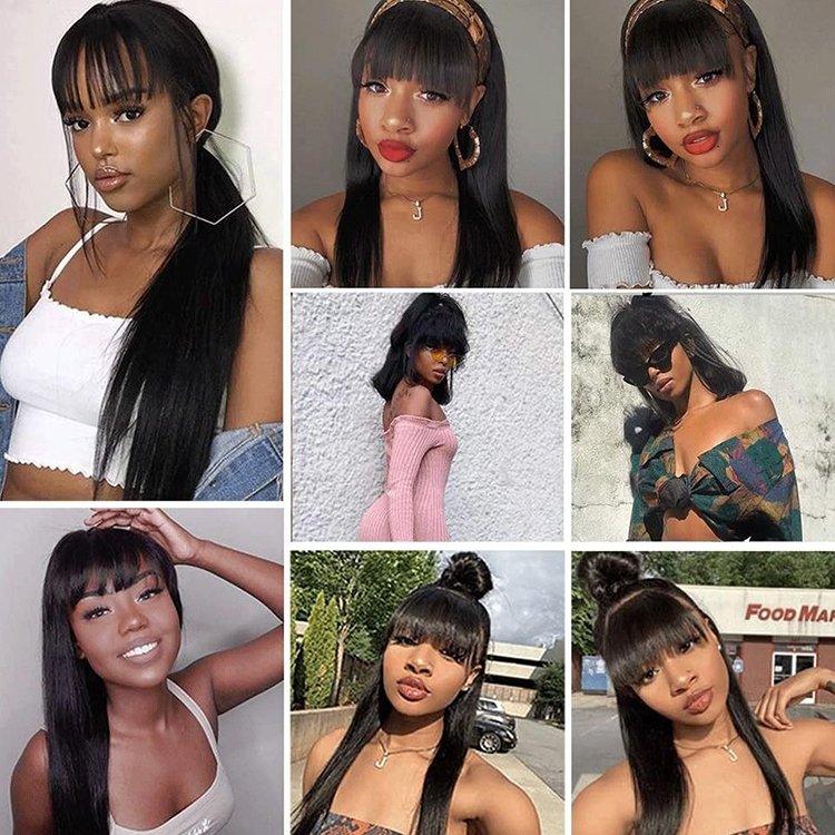Glueless 13x6 HD Transparent Lace Frontal Wig Straight Virgin Brazilian HD Lace Front Human Hair Wigs For Black Women