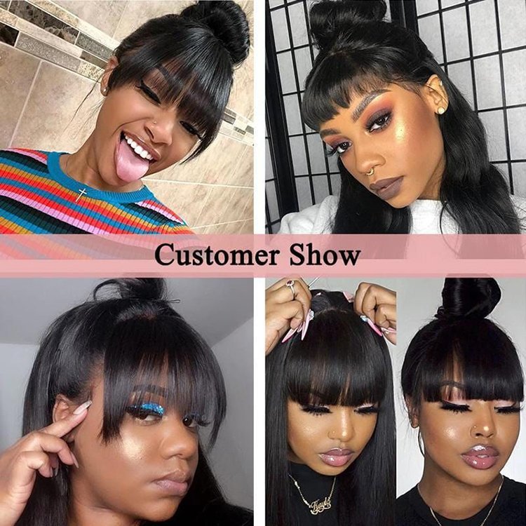 Glueless 13x6 HD Transparent Lace Frontal Wig Straight Virgin Brazilian HD Lace Front Human Hair Wigs For Black Women