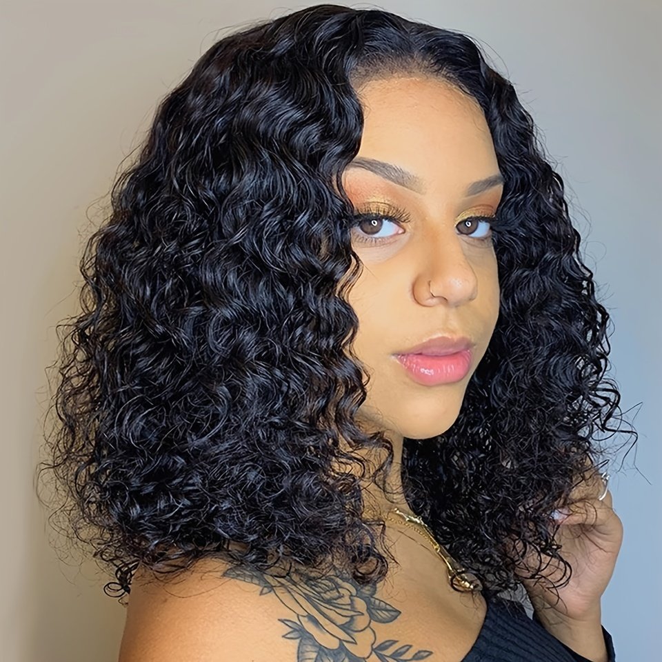 Kinky Curly Human Hair Cheap Curly Short Bob Wigs 100% Vietnamese Virgin Human Hair