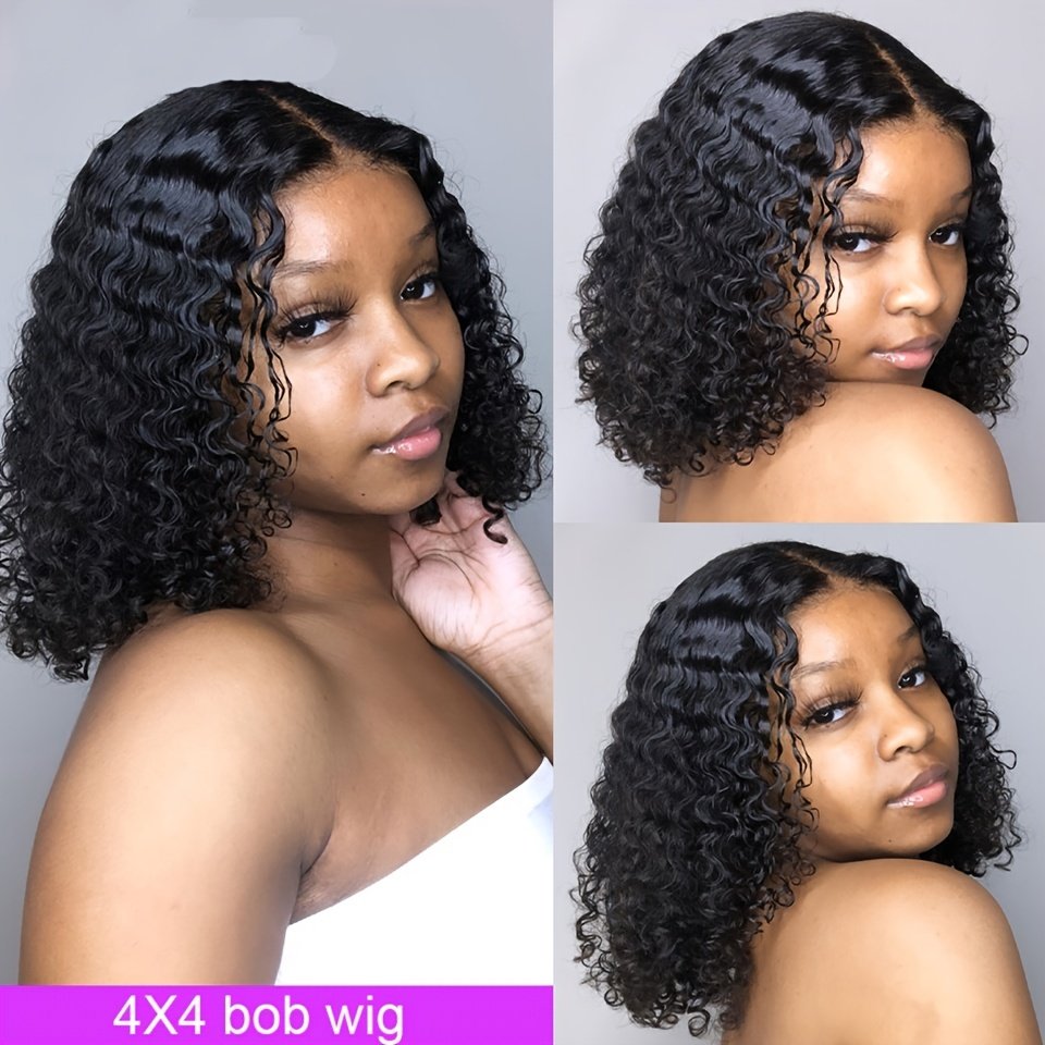 Kinky Curly Human Hair Cheap Curly Short Bob Wigs 100% Vietnamese Virgin Human Hair