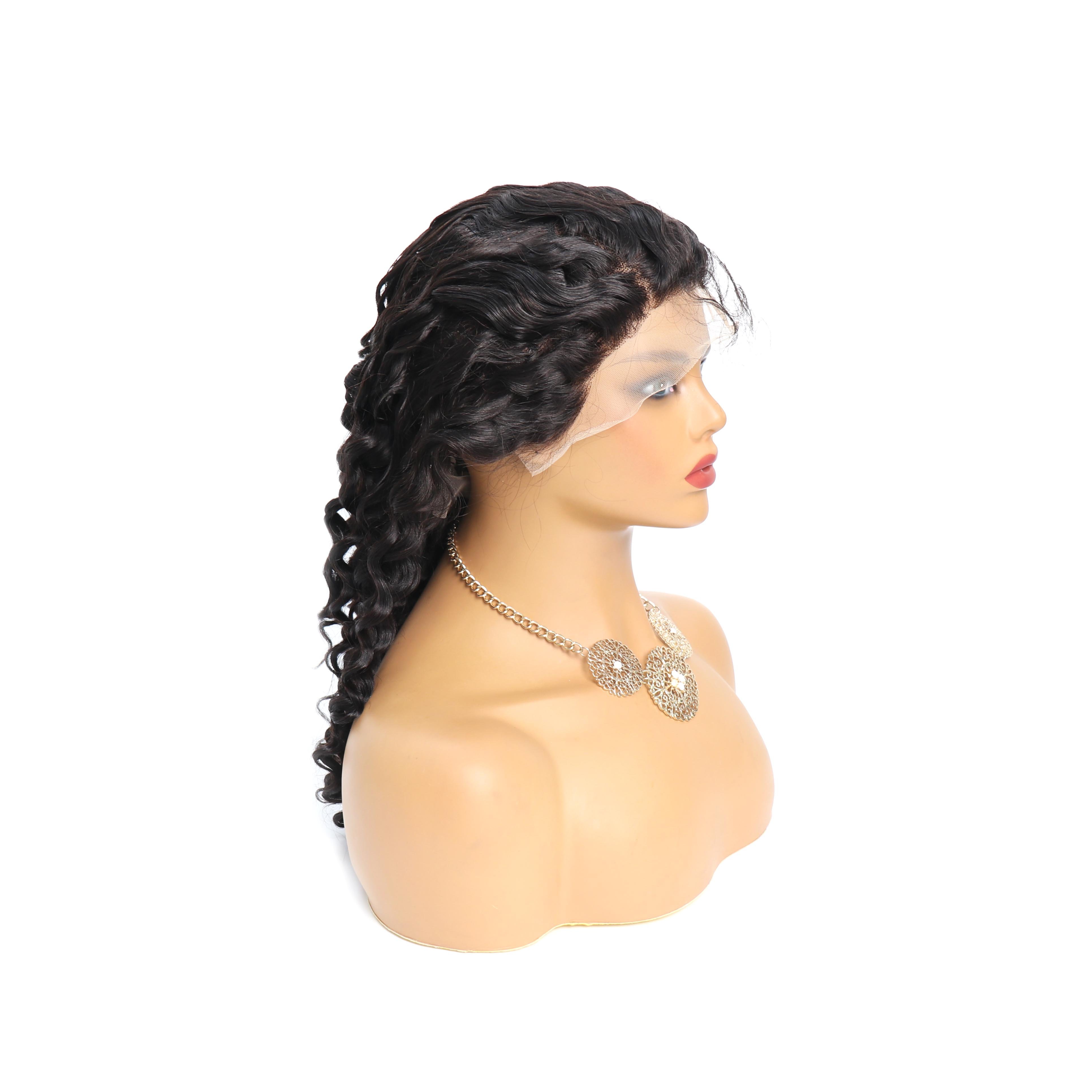 human hair wig 100%TOP Remy Virgin Human Hair hd lace wig Italian Curly bra elastic band frontal