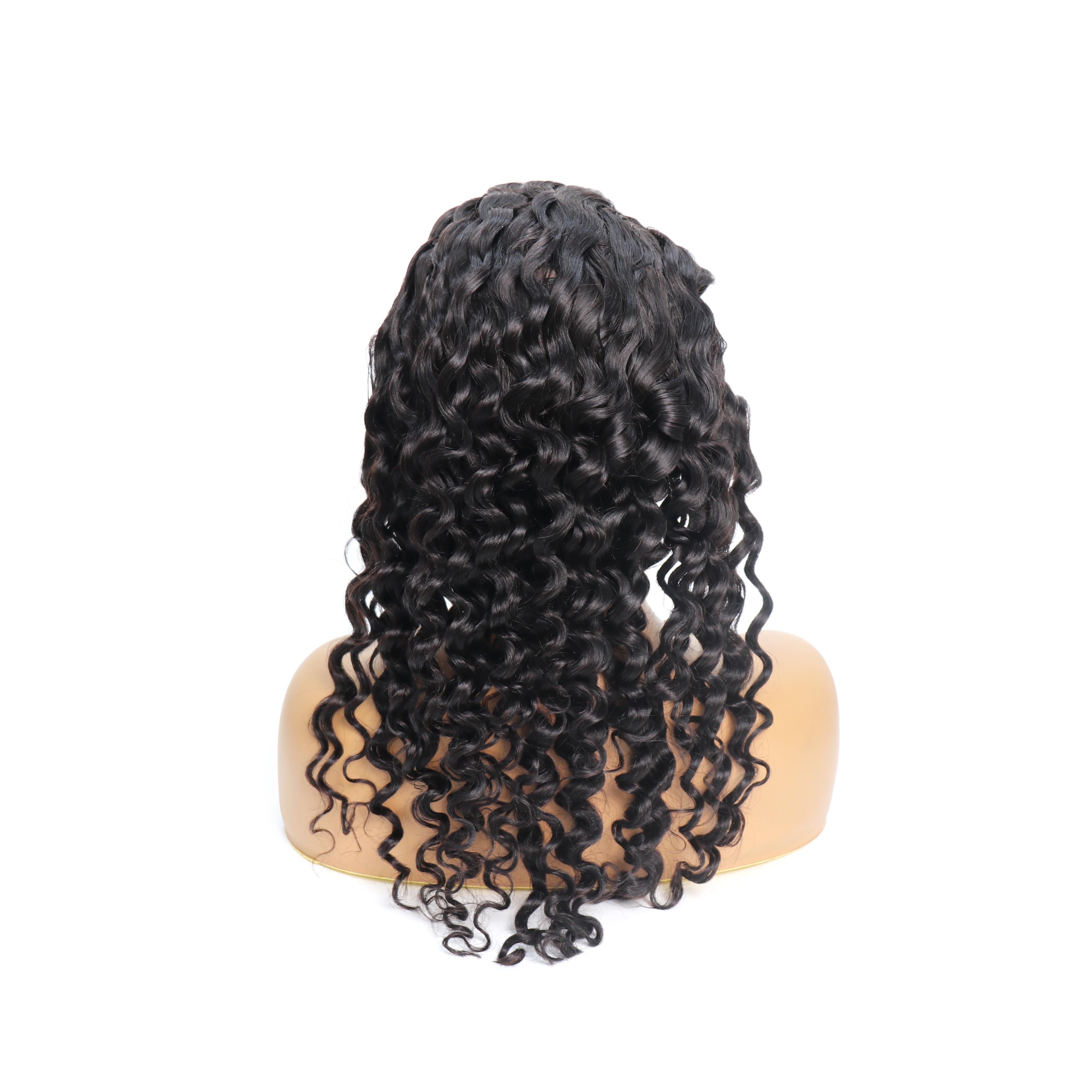 human hair wig 100%TOP Remy Virgin Human Hair hd lace wig Italian Curly bra elastic band frontal