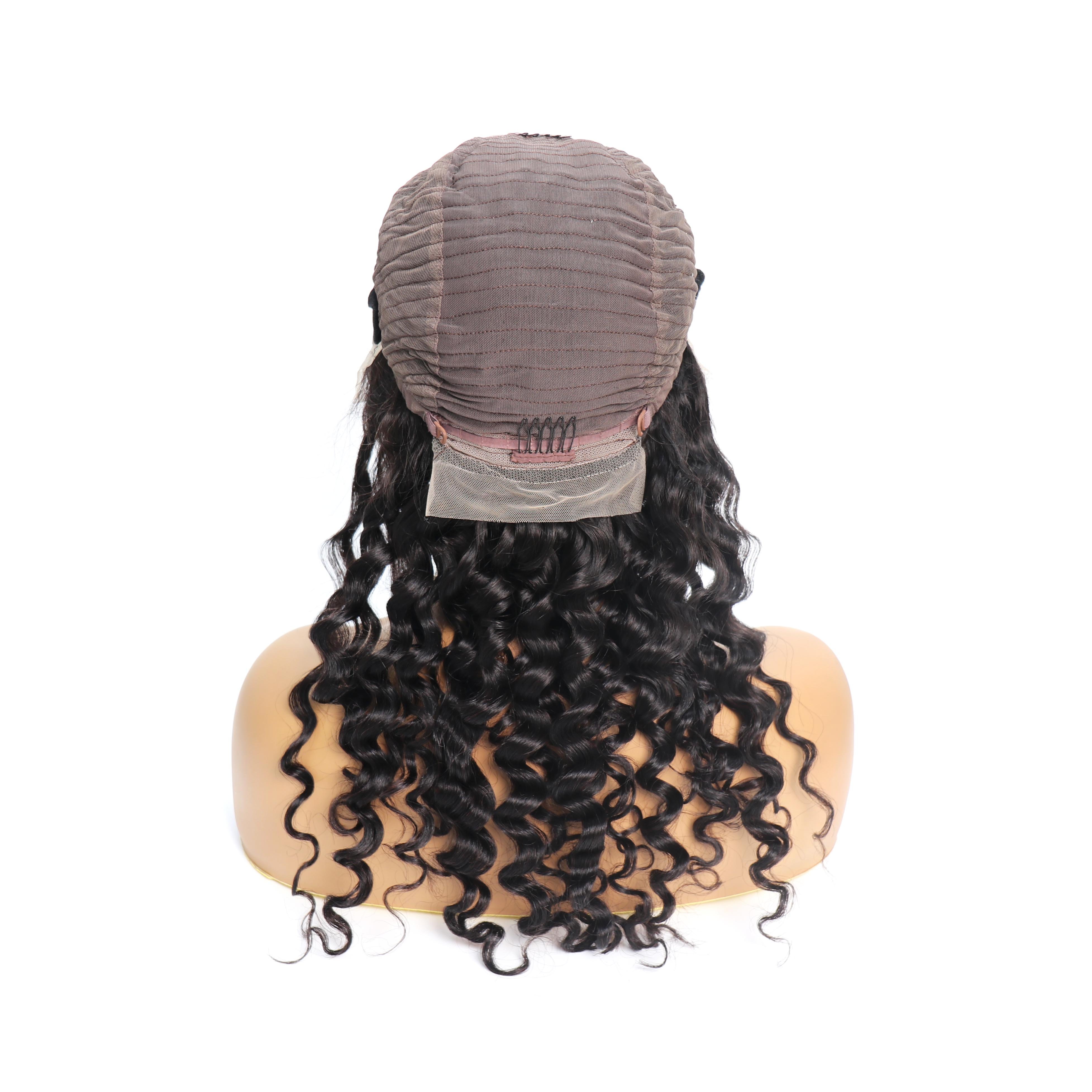 human hair wig 100%TOP Remy Virgin Human Hair hd lace wig Italian Curly bra elastic band frontal