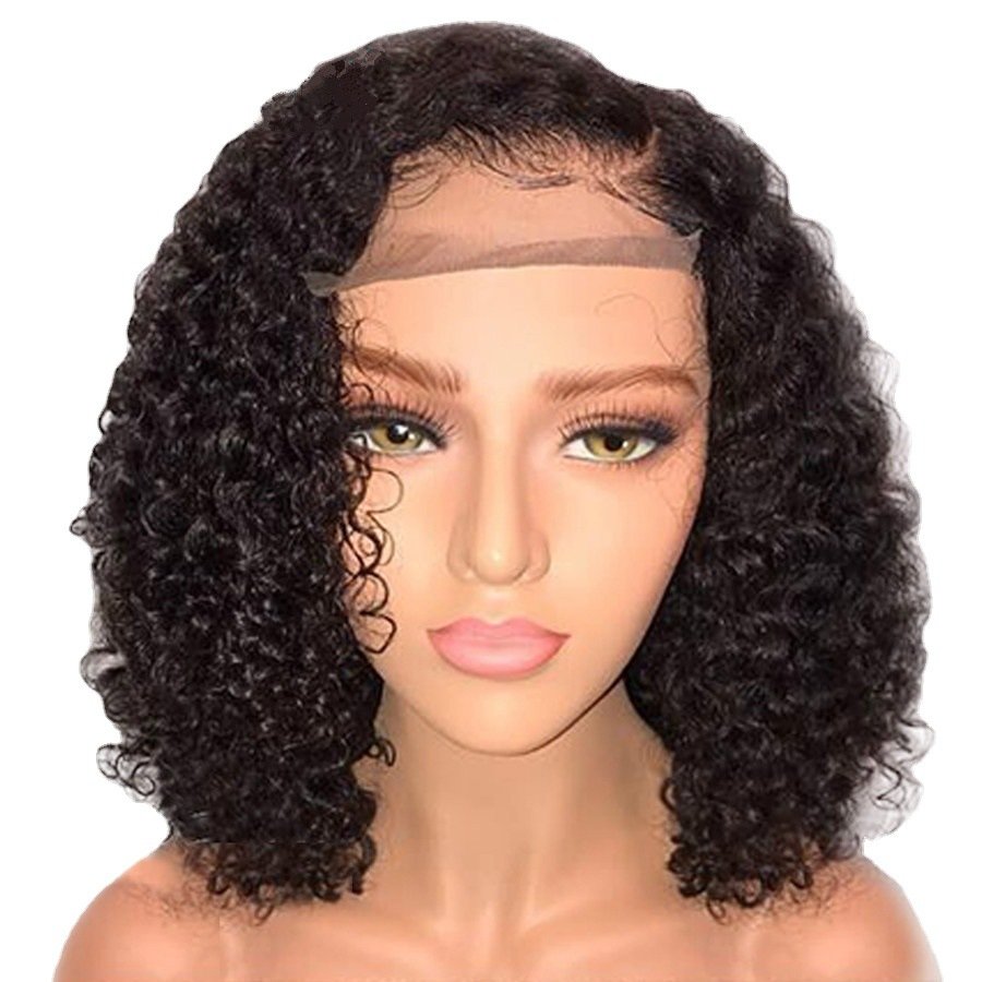 New cross-border high-temperature fiber wig European and American ladies short curly hair synthetic wigs factory wholesale