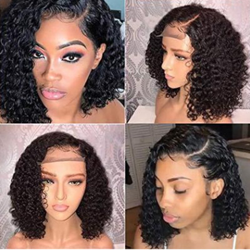 New cross-border high-temperature fiber wig European and American ladies short curly hair synthetic wigs factory wholesale