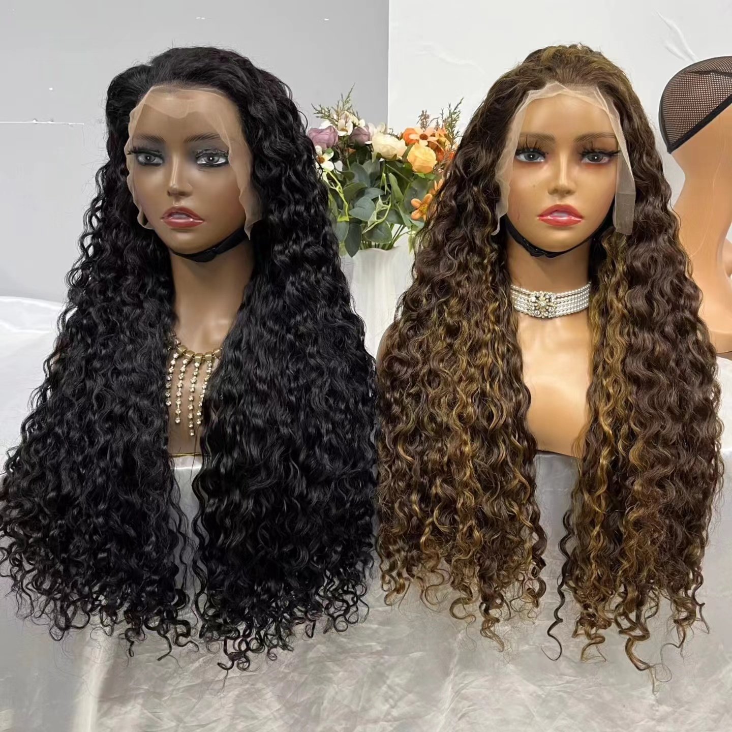 250 Density Burmese Deep Wave 13x4 Lace Frontal Natural Human Hair Wig Raw Vietnamese Kinky Curly Glueless Wigs 100% Human Hair