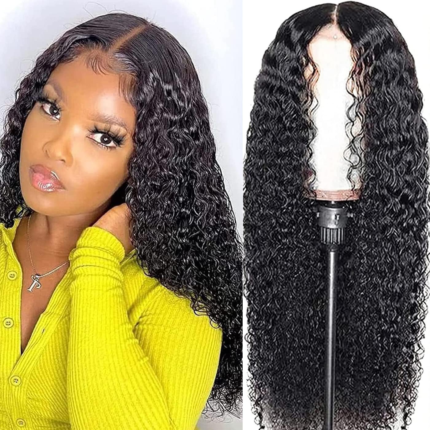 Ready To Ship 13x4 Full Lace Front Human Hair Wigs 10-34Inch Brazilian Deep Straight jerry Curly Human Hair Wigs for Black Women