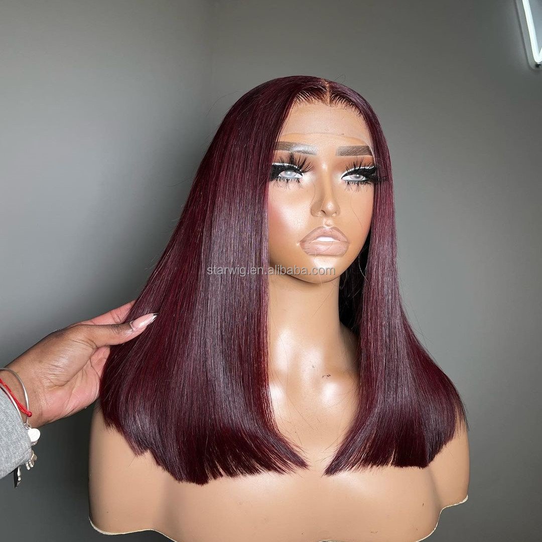 13X4 Raw Vietnamese Double Drawn Wig Human Hair No Glue Lace Pre Already Made Curly Bob Wigs Wear & Go Glueless Human Hair Wigs
