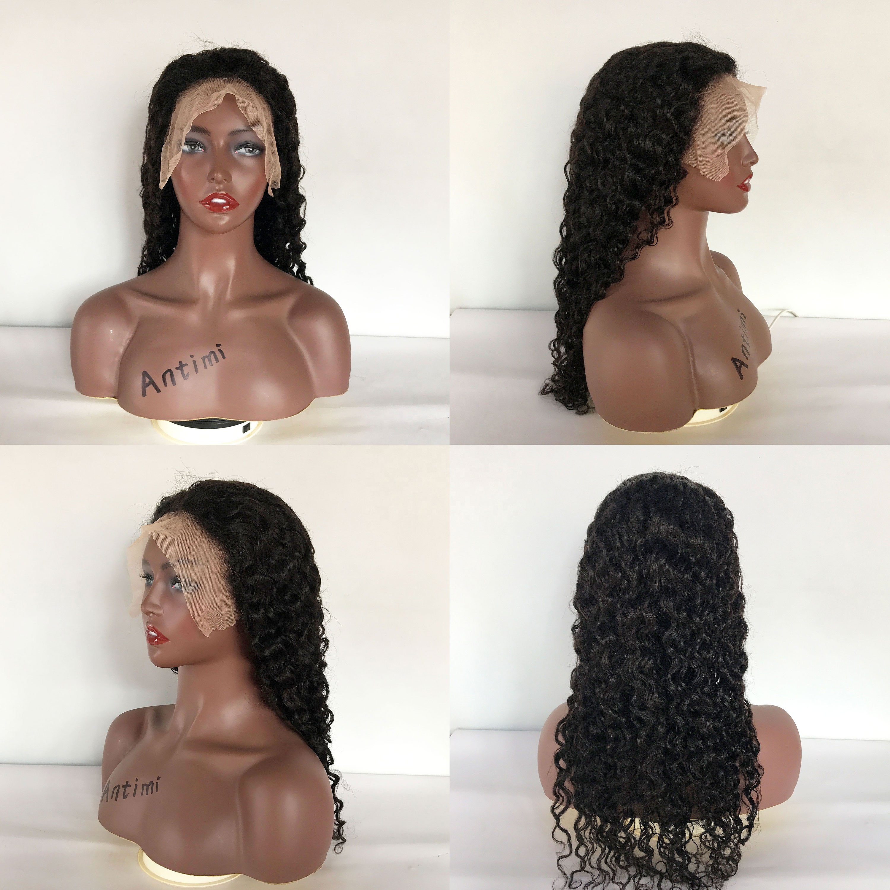 Human hair Wigs Wholesale Xuchang Human Hair Natural Deep Wave Human Hair wig 13X6 HD Front Lace Wig for black women