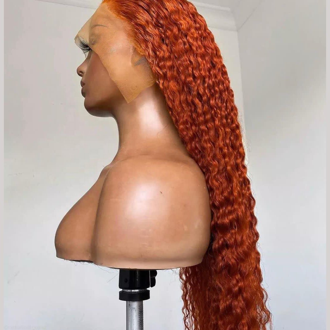 Ginger Orange wigs deep wave 13x4 lace frontal human hair wigs for black women 360 lace wigs vendor