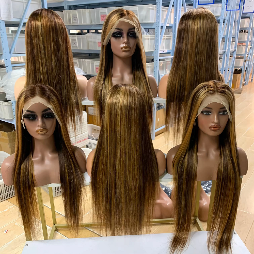 Best Quality Glueless Brazilian 40inch Wig Raw Human Hair Wig HD Lace front Wig for Black Women