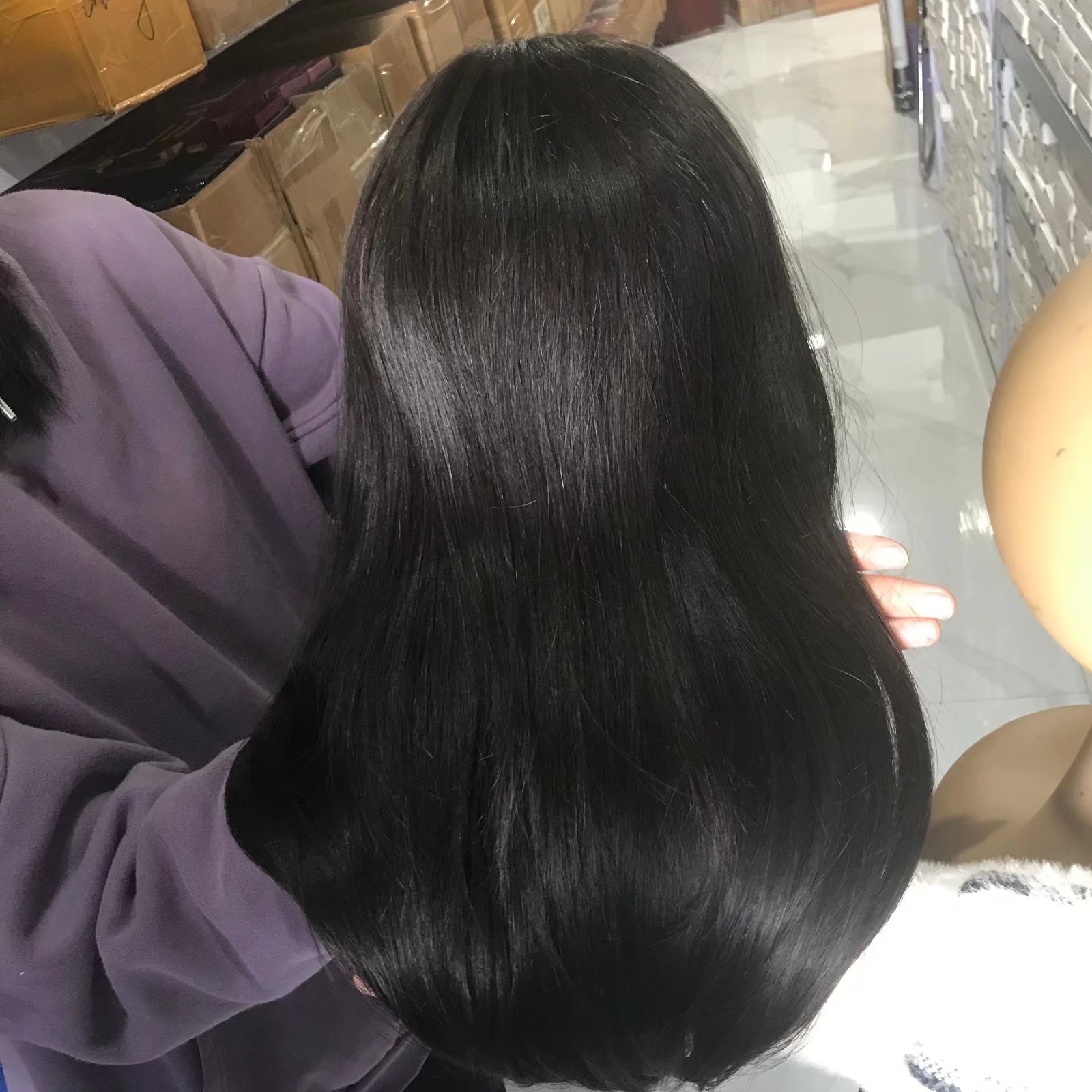 Top Quality Natural Color Custom Made Silk Base Silicone Medical Human Hair Wig For Cancer Patients