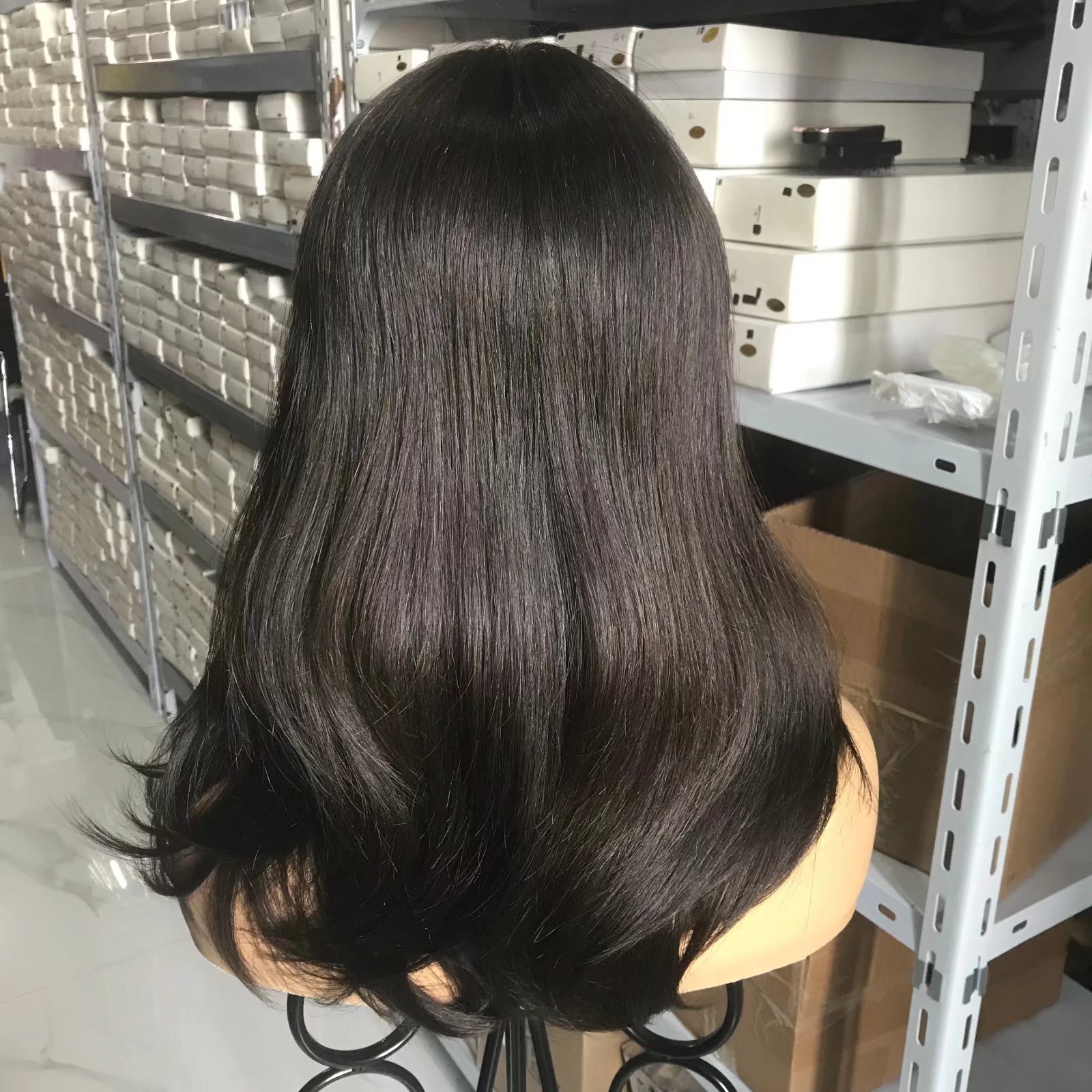 Top Quality Natural Color Custom Made Silk Base Silicone Medical Human Hair Wig For Cancer Patients