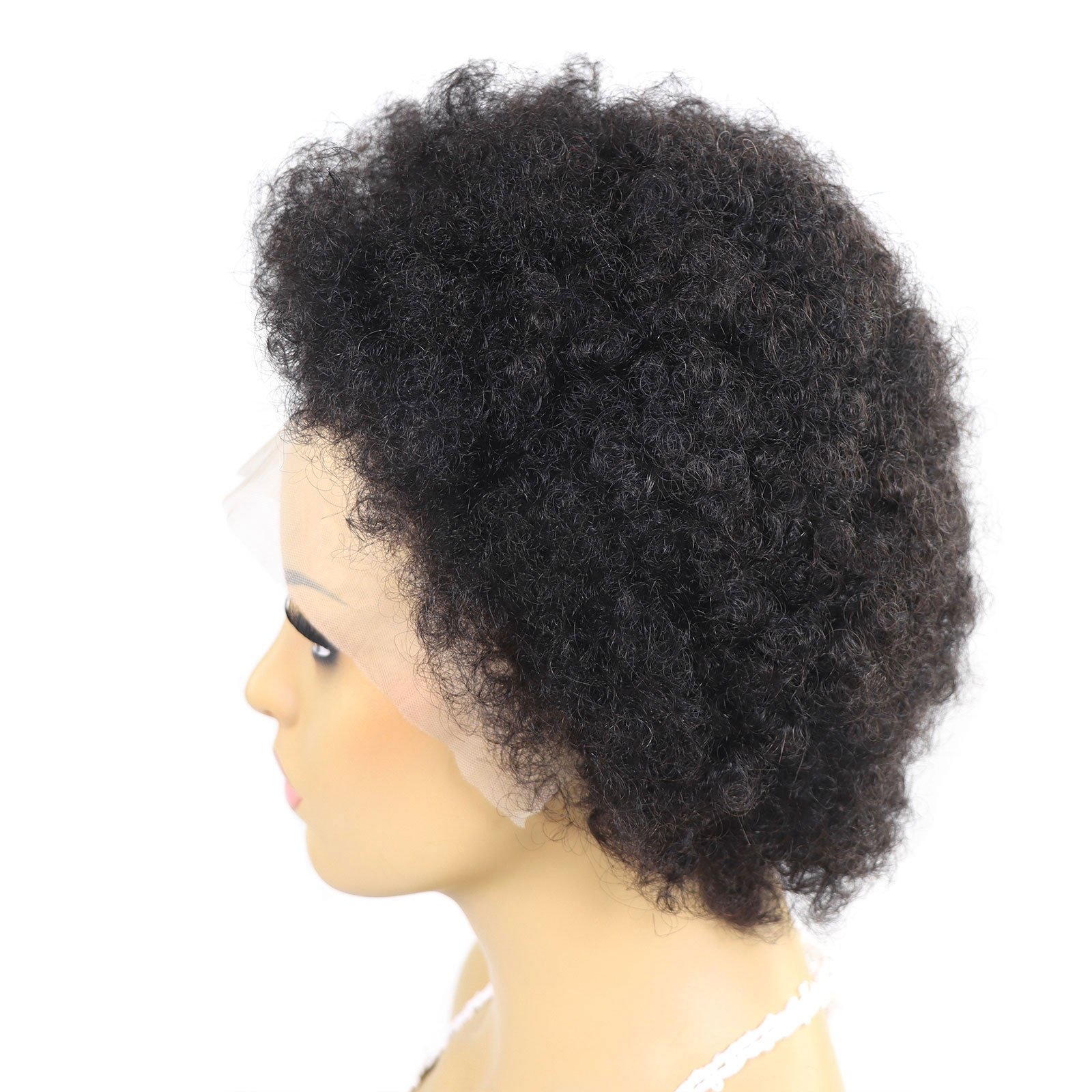 Short Afro Kinky Curly Human Hair Wig for Black Women 13x4 Lace Front Wigs Natural Hairline