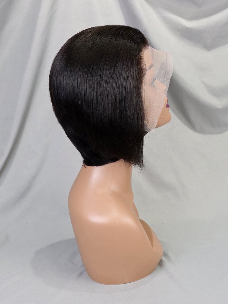 Wholesale 13x4 Transparent Lace Short Bob Wig Natural Color Vietnamese Human Hair Lace Front Wigs Pixie Cut Straight Wig