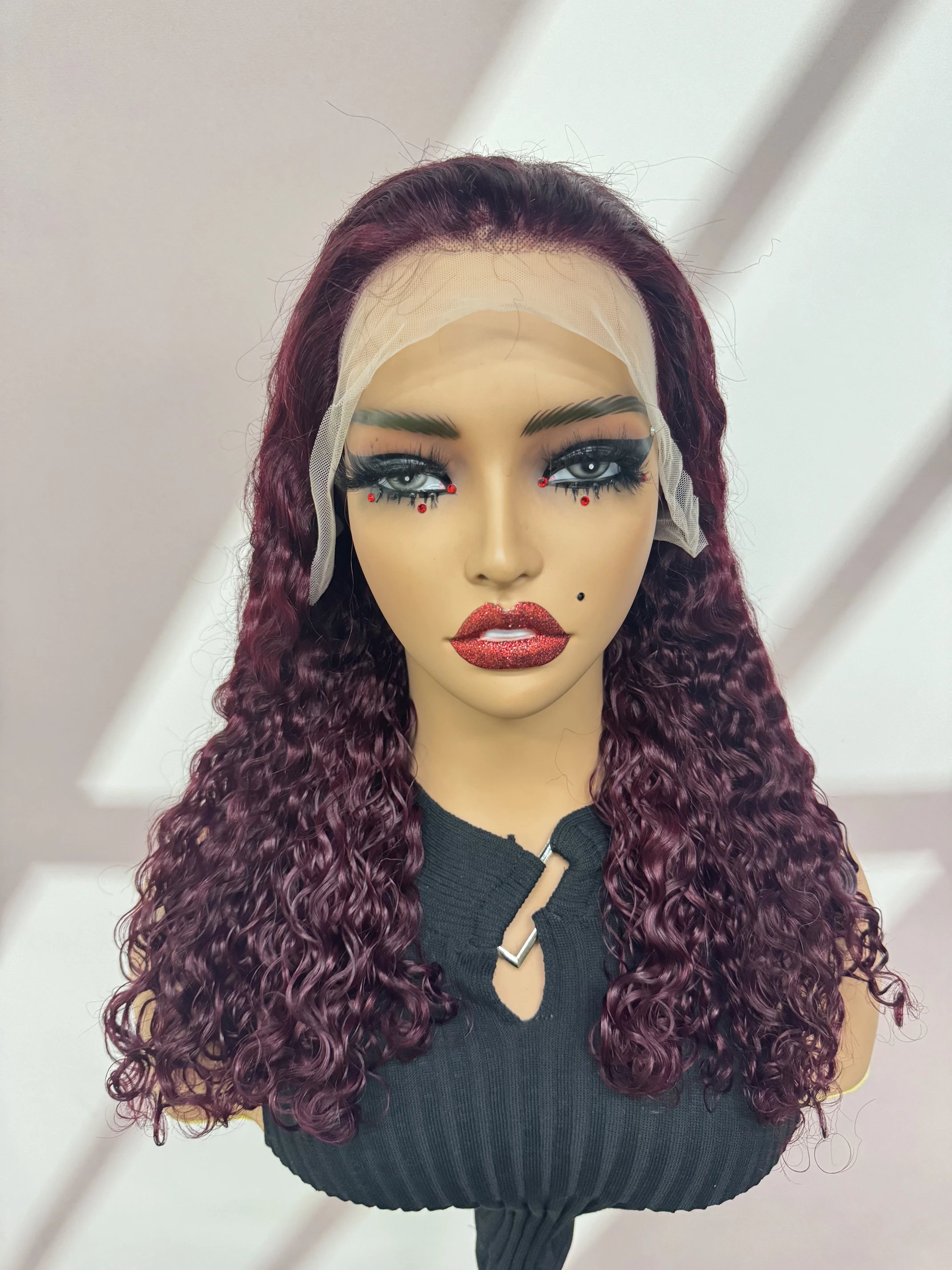 350# Ginger Orange 250% Density Water Curly Human Hair Wig 13x4 Lace Frontal Water Wave Remy Brazilian Hair for Black Women