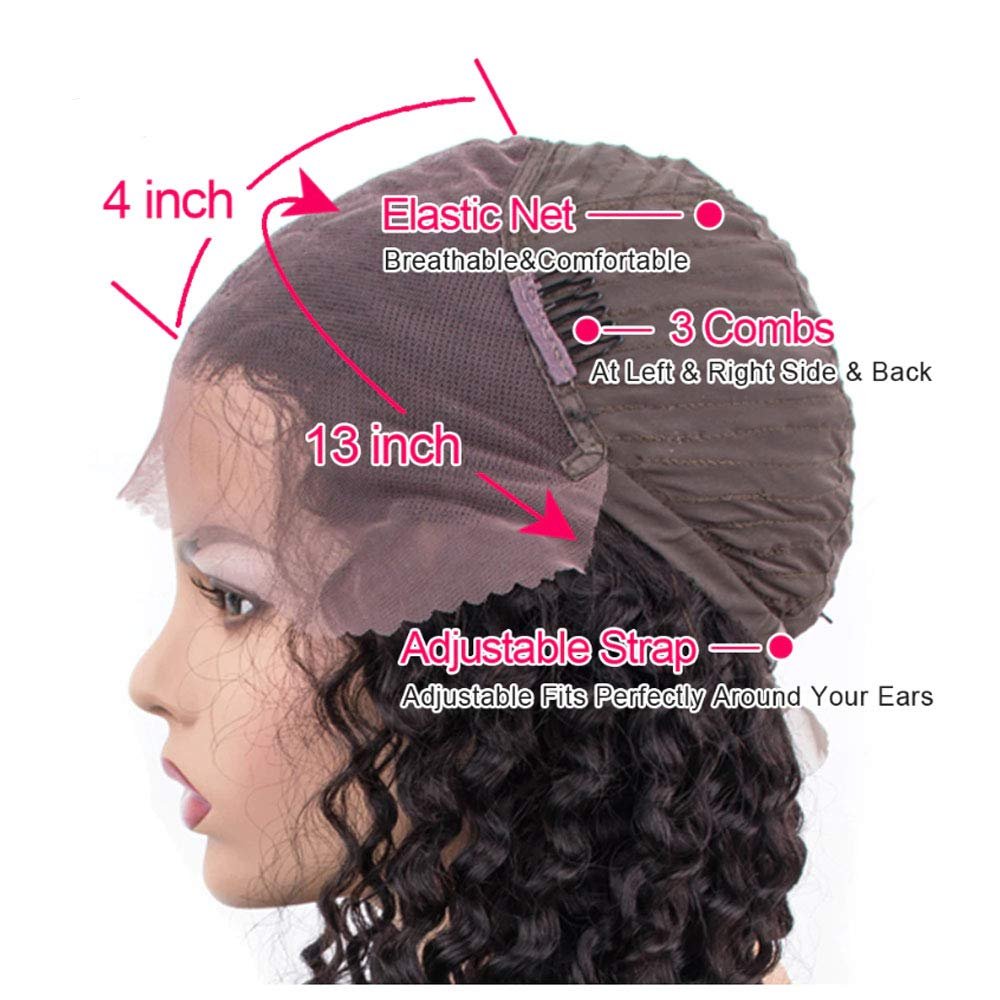 Wholesale Kinky Jerry Deep Curly Front Lace Human Hair Wig Natural Long Raw Brazilian Hair Full Front Lace Wig For Women