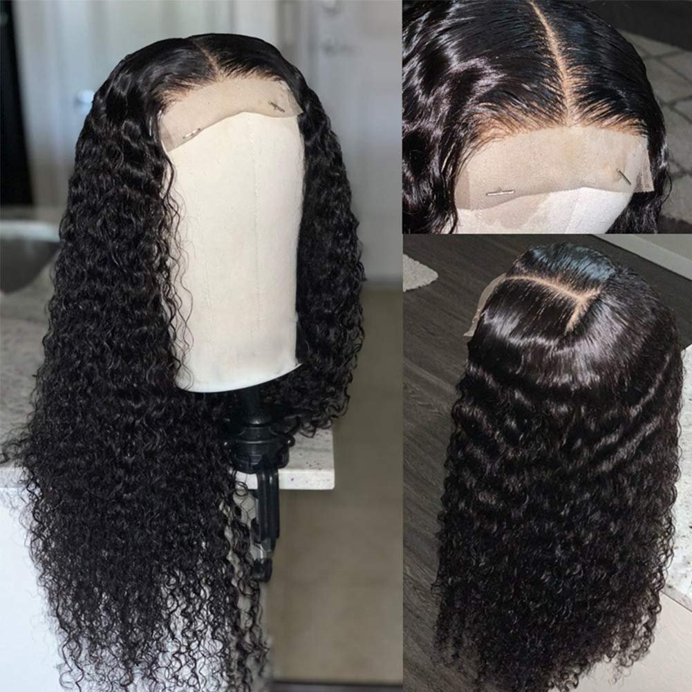 Wholesale Kinky Jerry Deep Curly Front Lace Human Hair Wig Natural Long Raw Brazilian Hair Full Front Lace Wig For Women
