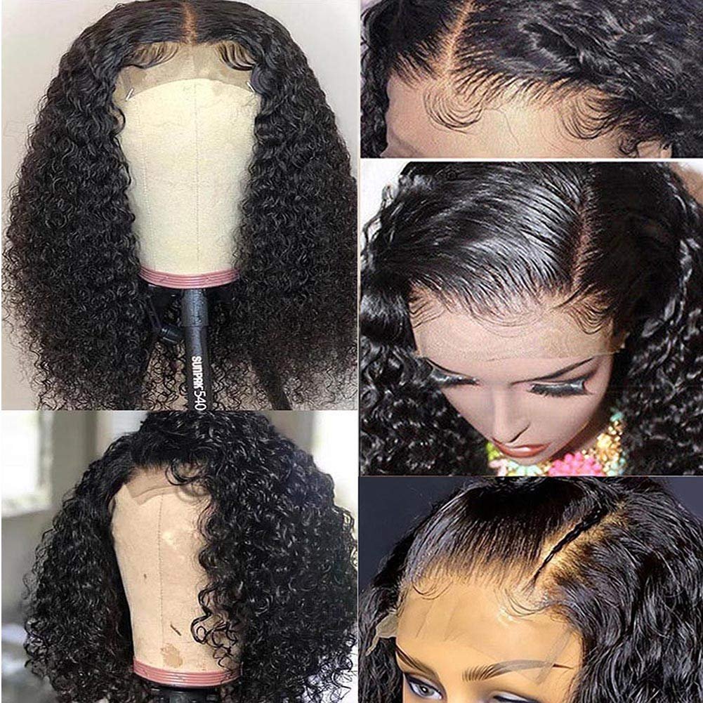 Wholesale Kinky Jerry Deep Curly Front Lace Human Hair Wig Natural Long Raw Brazilian Hair Full Front Lace Wig For Women