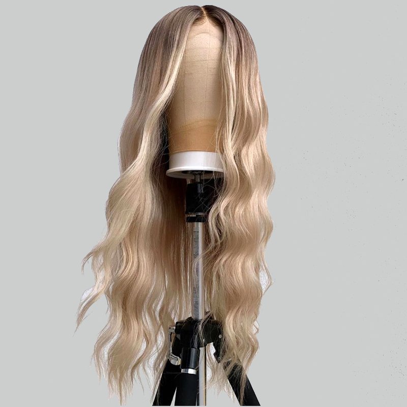 613 Lace Frontal Wig for Women Body Wave Wigs Brazilian Virgin Hair Human Hair Highlight #6/blonde Human Hair Wigs