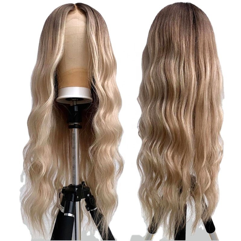 613 Lace Frontal Wig for Women Body Wave Wigs Brazilian Virgin Hair Human Hair Highlight #6/blonde Human Hair Wigs