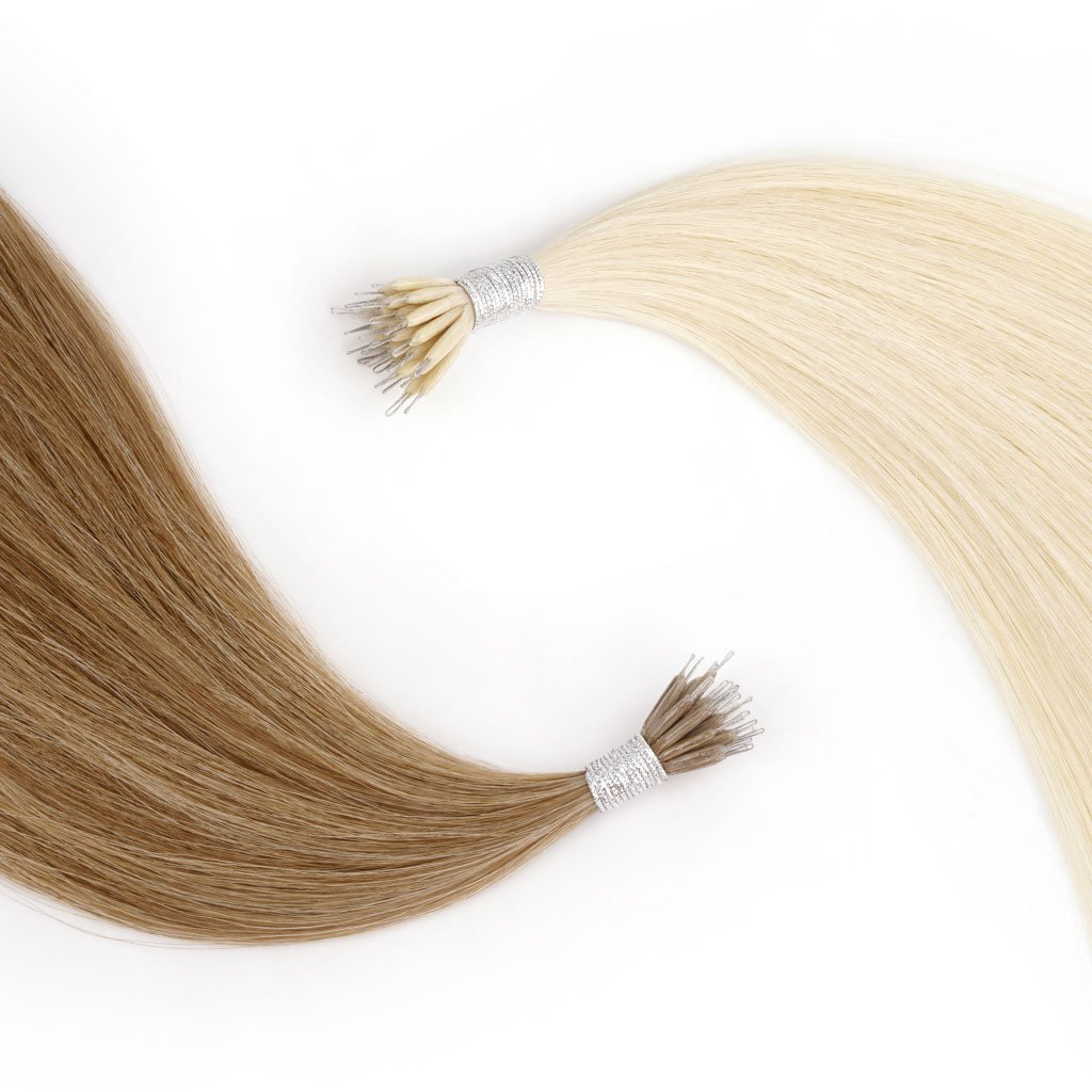 nano ring Double Drawn Russian Human Hair Extensions Micro bead virgin human hair extension