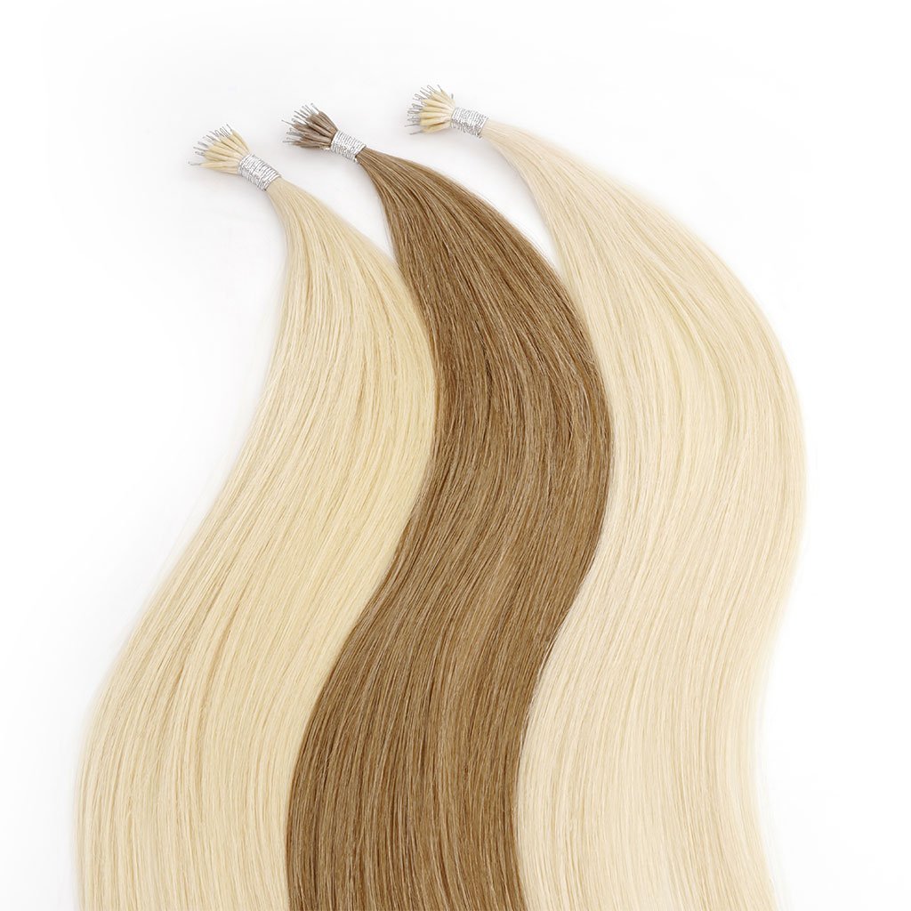 nano ring Double Drawn Russian Human Hair Extensions Micro bead virgin human hair extension