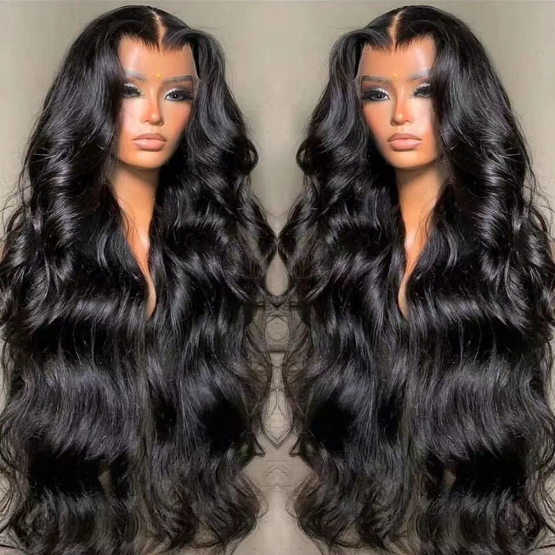 40 Inches Natural Black Color Wig Factory Low Price Lace Front Wigs 100% Brazilian Human Hair Wig Black Friday Wholesale