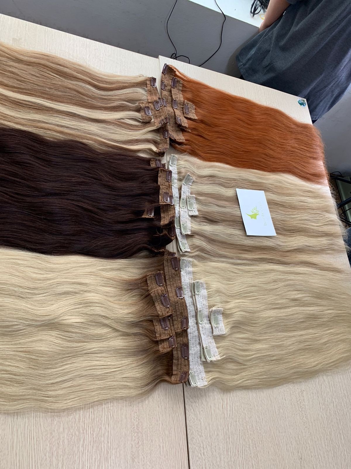 Clip-in 100% Human Hair Extensions with Cuticle Wholesale Factory Double Drawn Real Raw Virgin Natural Remy