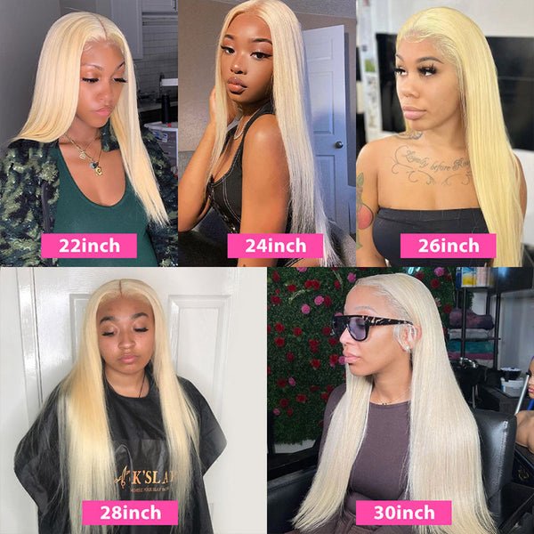 Honey Blonde 13x4 Lace Front Human Hair Wigs 613 Straight 13x6 HD Lace Frontal Wig With Baby Hair