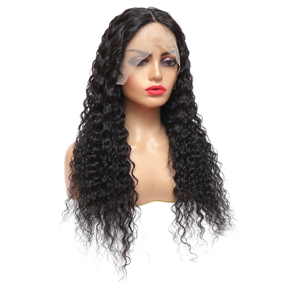 T Part lace wig front lace 13x4 Factory customization Wholesale U Part Wig Human Hair Wig Deep Female Hair Natural Color