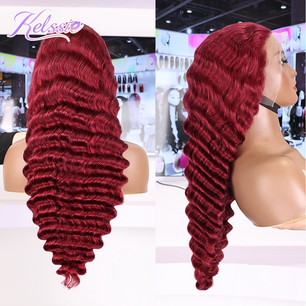 Brazilian 99J Body Wave Hd Lace Frontal Closure Human Hair Wig,Gluless Full Lace Brazilian Woman Human Hair Wig Ready To Ship
