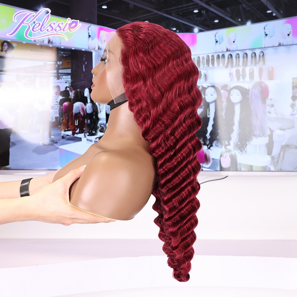 Brazilian 99J Body Wave Hd Lace Frontal Closure Human Hair Wig,Gluless Full Lace Brazilian Woman Human Hair Wig Ready To Ship
