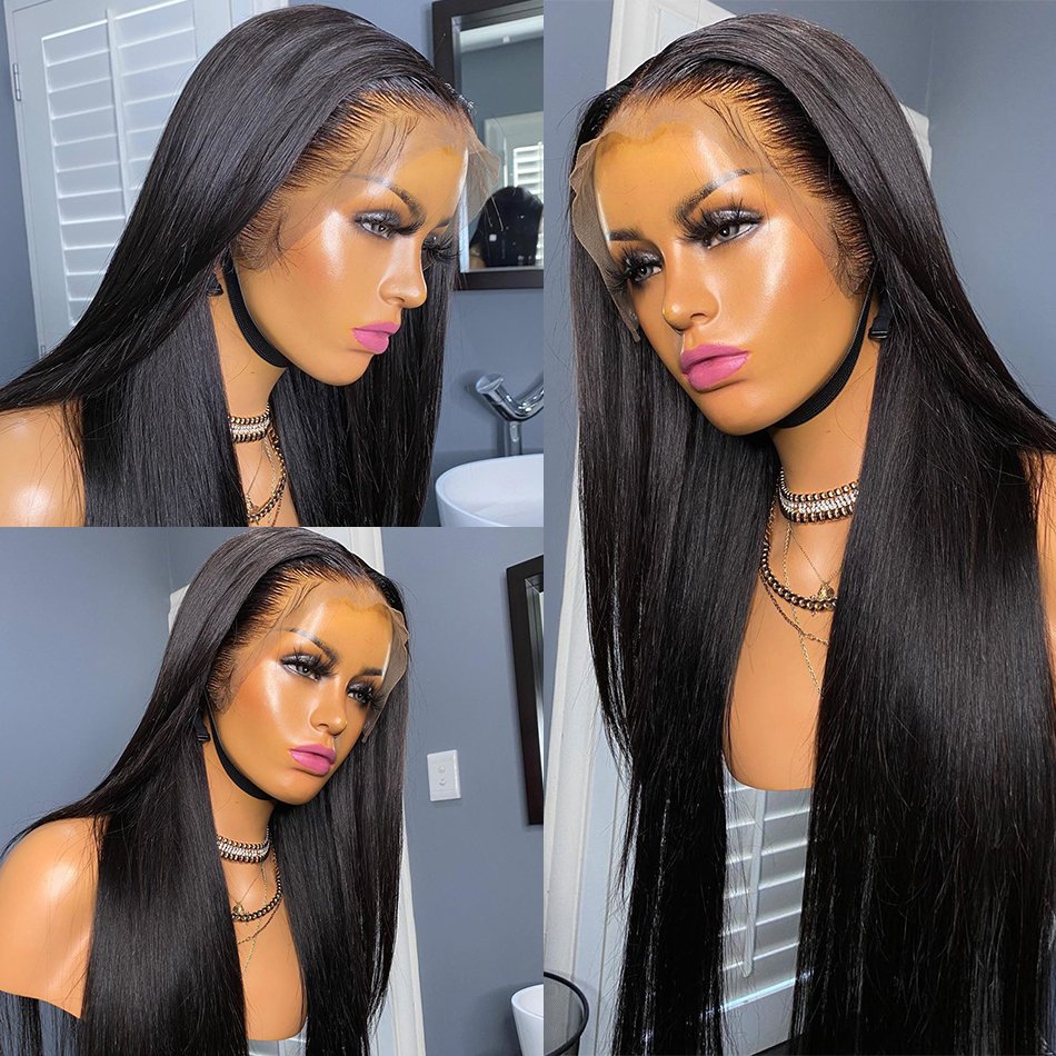 Cheap Brazilian Human Hair Lace Front Wigs HD Lace Frontal Wigs Vendors Bone Straight Full Lace Human Hair Wigs For Black Women