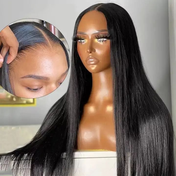 200 Density HD 13X6 Transparent Bone Straight Human Hair Lace Frontal Wig 30 34 Inch 13X4 Lace Front Human Hair Wigs
