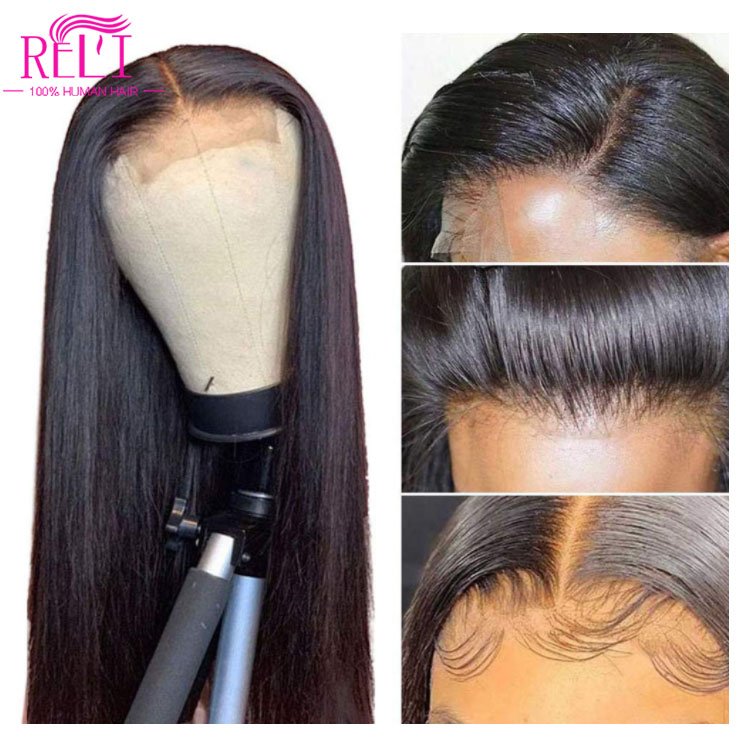 200 Density HD 13X6 Transparent Bone Straight Human Hair Lace Frontal Wig 30 34 Inch 13X4 Lace Front Human Hair Wigs