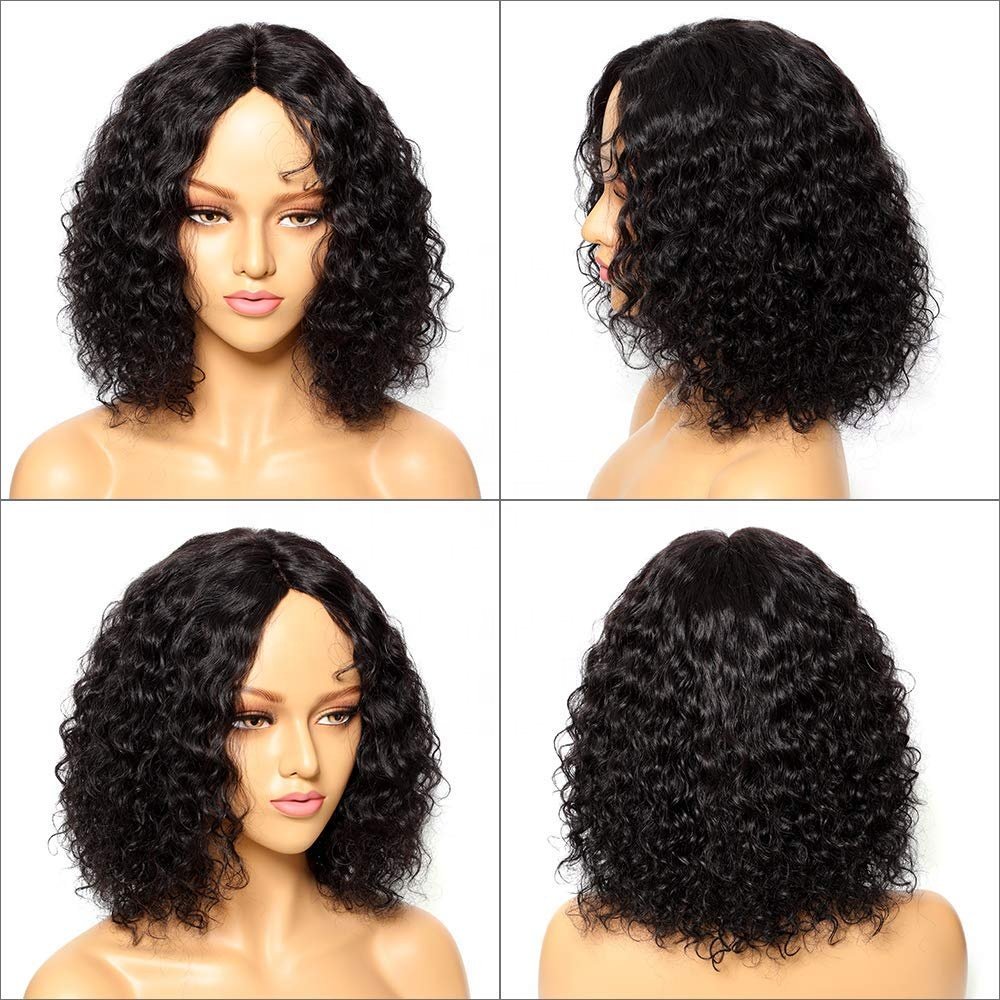 Jerry Curly 13x4 Lace Front Wig Short Bob Frontal Human Hair Wigs Brazilian Remy Pre Plucked Hd Lace Frontal Wig 250 Density