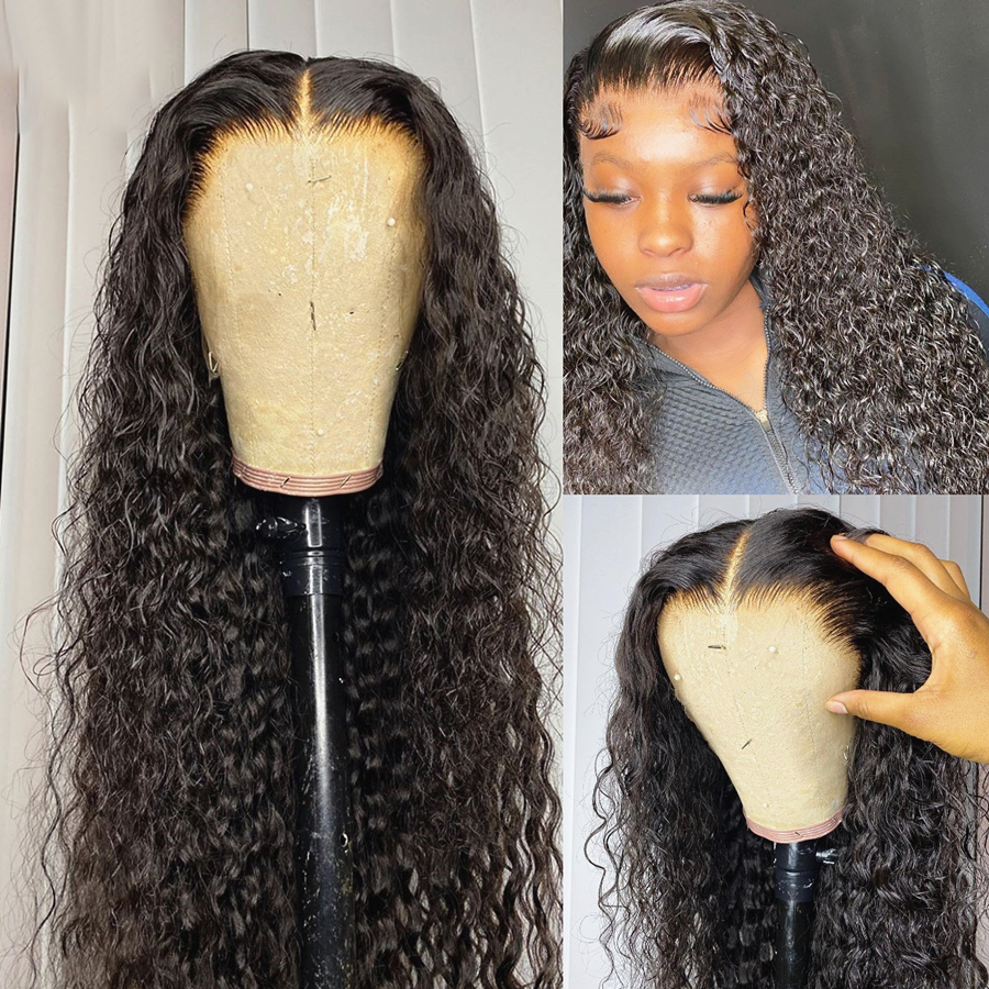 Kinky Curly 13X6 Hd Human Hair Lace Front Wigs Glueless Full Hd Lace Frontal Wigs Raw Brazilian Human Hair Wigs For Black Women