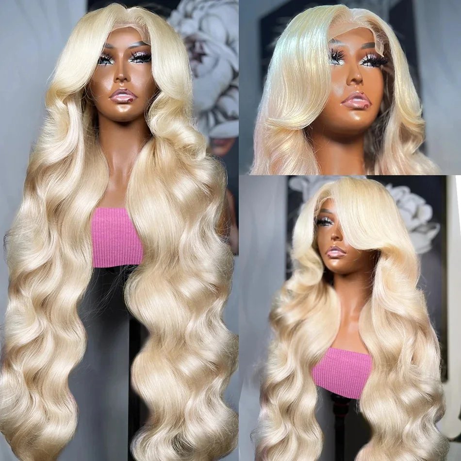 180% 30 Inch 613 hd Lace Frontal Wig Blonde Body Wave Lace Front Wig 13x4 Pre Plucked Lace Front Human Hair Wigs For Women