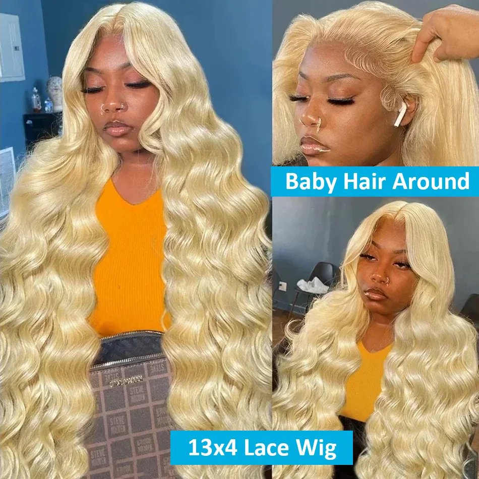 180% 30 Inch 613 hd Lace Frontal Wig Blonde Body Wave Lace Front Wig 13x4 Pre Plucked Lace Front Human Hair Wigs For Women