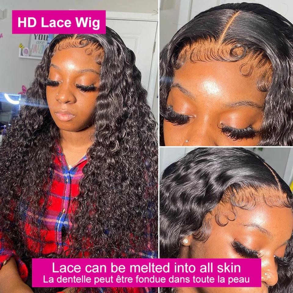 wholesale cheap jet black 100% human hair lace wig water wave human hair vendor lace front wigs human hair
