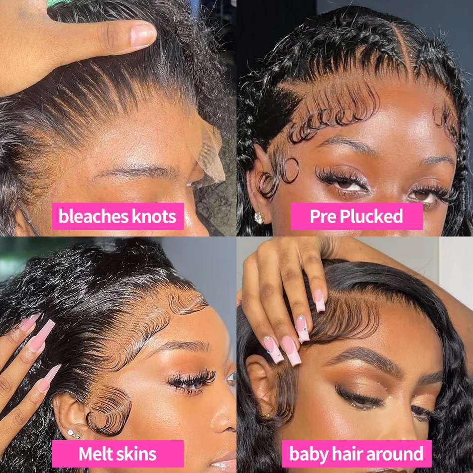 Transparent HD 13x4 13x6 Full Lace Frontal Raw Indian Hair Wig Virgin Cuticle Aligned Loose Deep Wave Lace Front Human Hair Wigs
