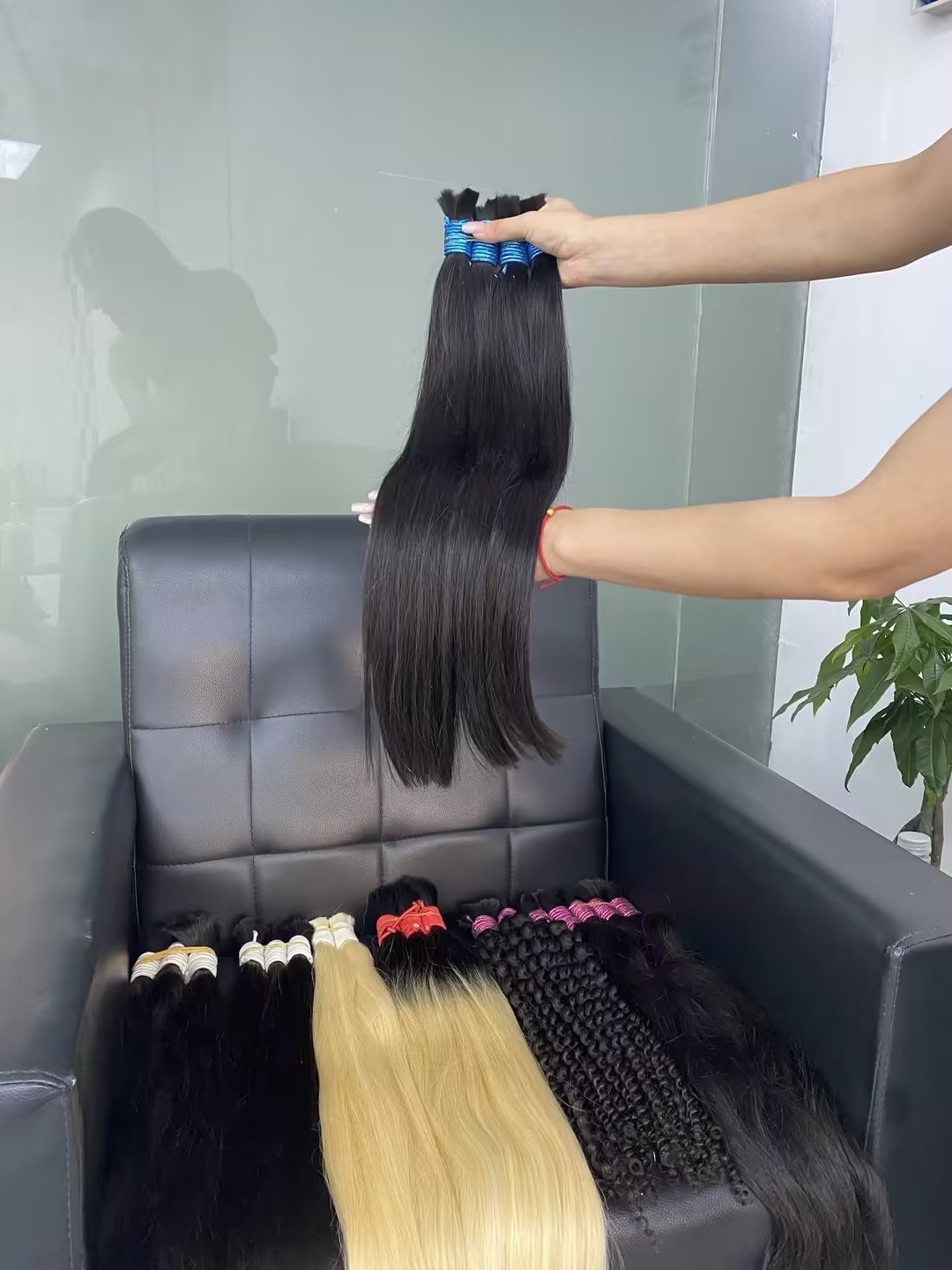 Affordable silky texture hair bulk: 100% human hair, raw natural vendor, remy hair,indian hair