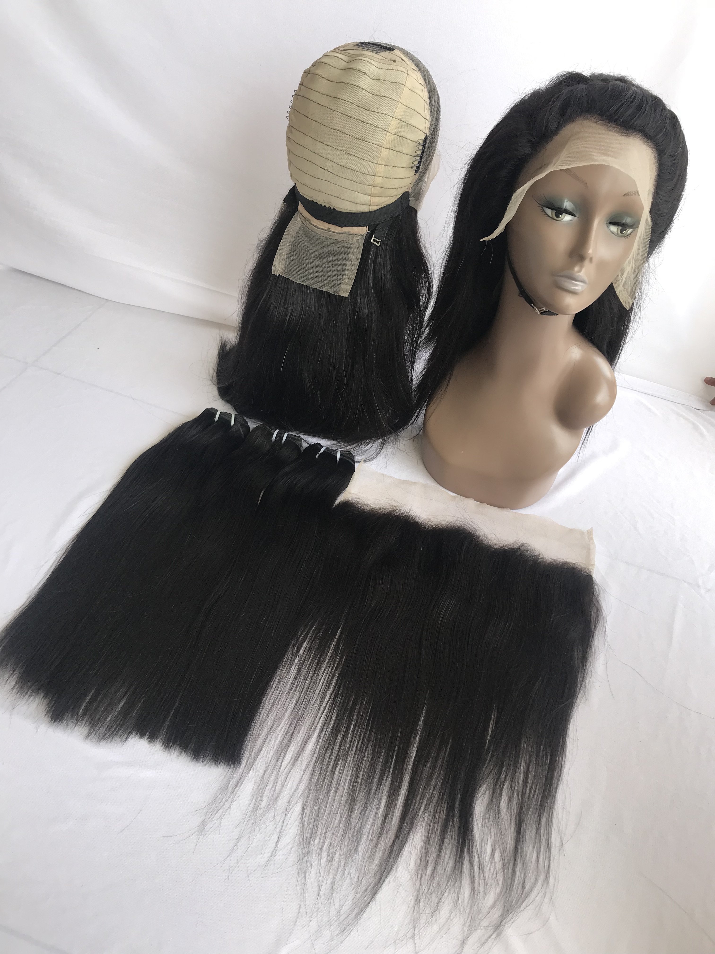 Wholesale Export Top Grade Quality Cambodian Mink 18''Straight 13x4 Hd Lace Frontal Wig Raw Indian Temple Virgin Indian Supplier