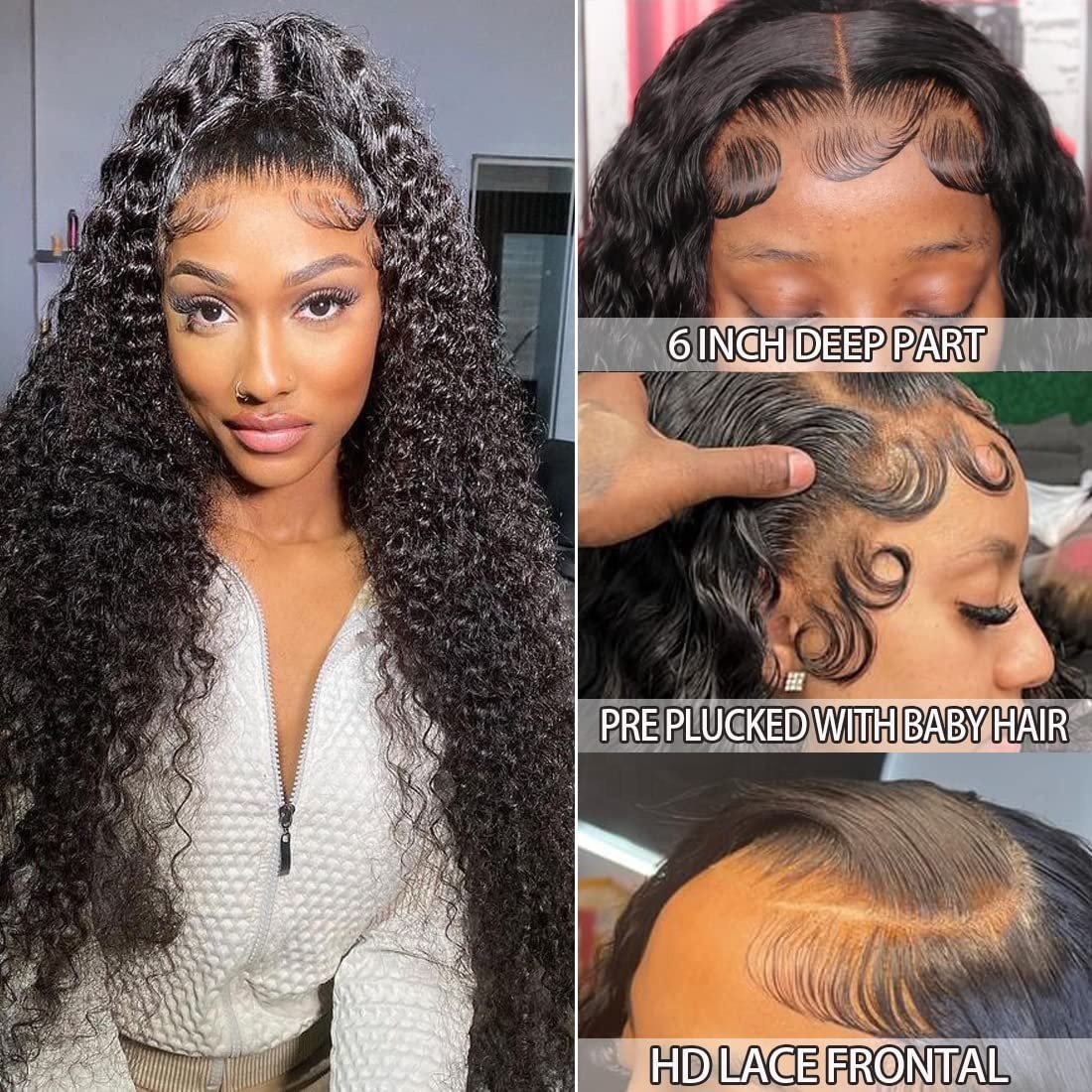 Wholesale Raw Indian Virgin Human Hair Wig 180% Density Full Lace Frontal Wig Natural Color Transparent Lace Front Wig