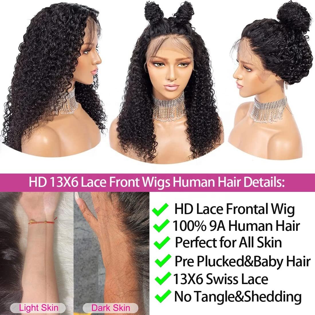 Wholesale Raw Indian Virgin Human Hair Wig 180% Density Full Lace Frontal Wig Natural Color Transparent Lace Front Wig
