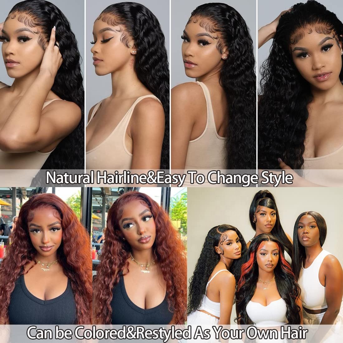 Wholesale Raw Indian Virgin Human Hair Wig 180% Density Full Lace Frontal Wig Natural Color Transparent Lace Front Wig
