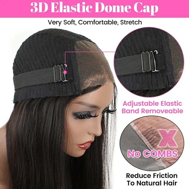 360 hd transparent lace frontal wig, glueless human hair wig