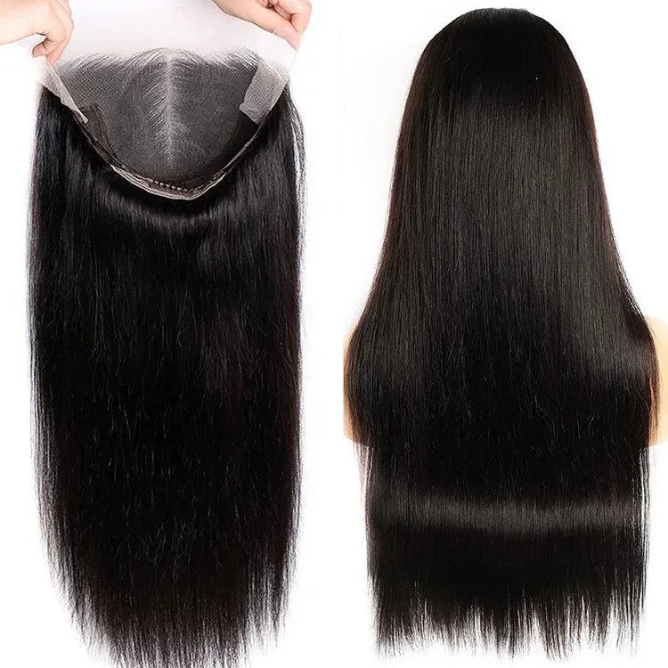 360 hd transparent lace frontal wig, glueless human hair wig